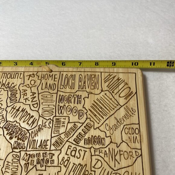 Baltimore City Cutting Serving Charcuterie Board Totally Bamboo 12” Decor - Picture 9 of 10